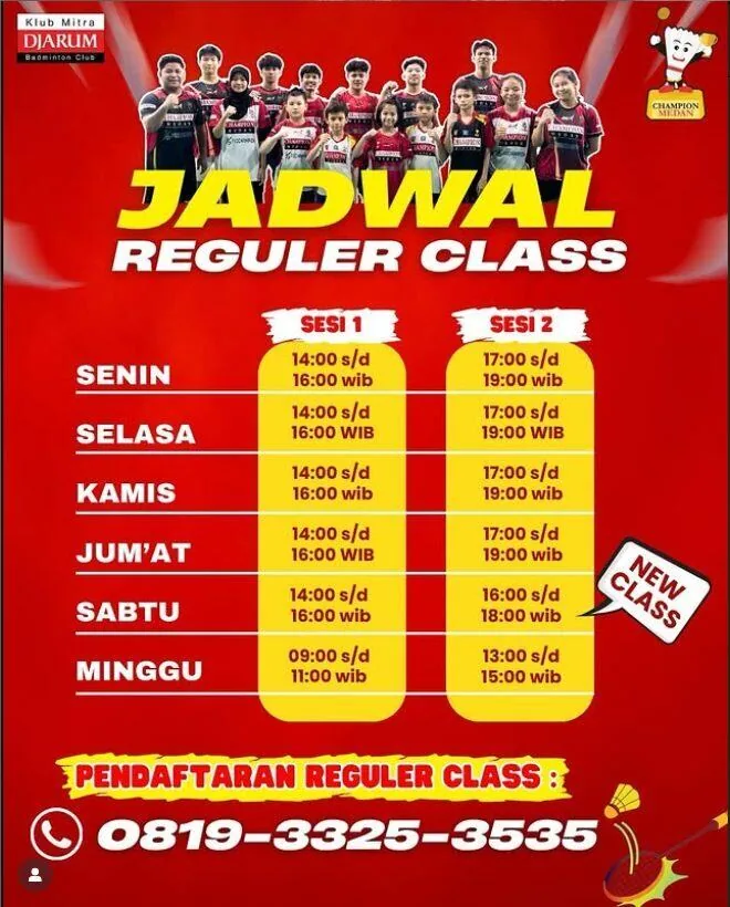 Jadwal reguler class akademi